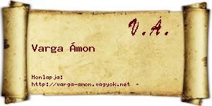 Varga Ámon névjegykártya